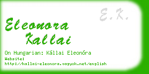 eleonora kallai business card