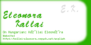 eleonora kallai business card